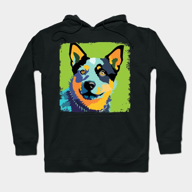 Australian Cattle Dog Pop Art - Dog Lover Gifts Hoodie by PawPopArt